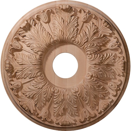 Ekena Millwork Carved Florentine Ceiling Medallion, Maple (Fits Canopies up to 5 3/8"), 16"OD x 3 7/8"ID x 1 1/8"P CMW16FLMA